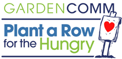 Plant a Row for the Hungry logo - plant marker with a heart on it